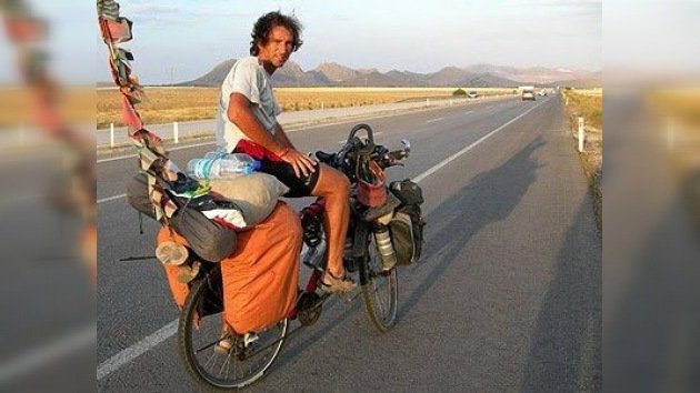 El sueño 'a piñón fijo' de Pablo: recorrer en bicicleta los cinco continentes
