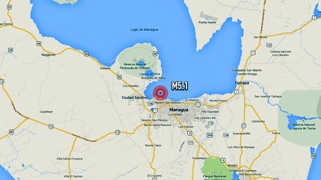 Un sismo de magnitud 5,1 sacude Nicaragua