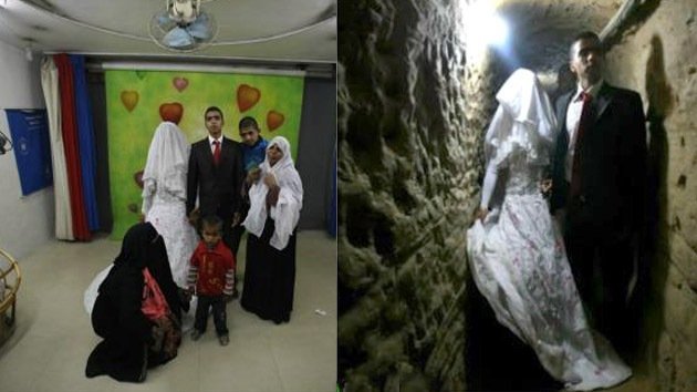 Un 'túnel del amor' une a una egipcia y a un palestino para casarse en Gaza