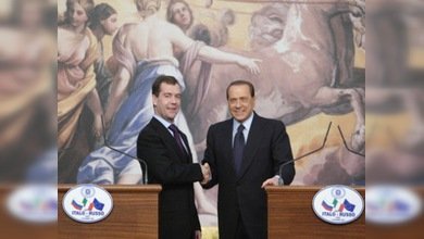 Seguridad europea y lazos comerciales, en la agenda de Medvédev en Italia