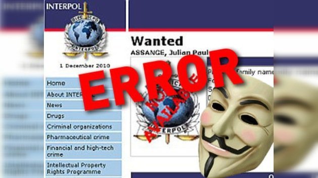 Anonymous inutiliza la página oficial de Interpol