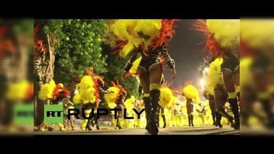 Brasil: Magníficos bailarines iluminan la noche en el carnaval de Río