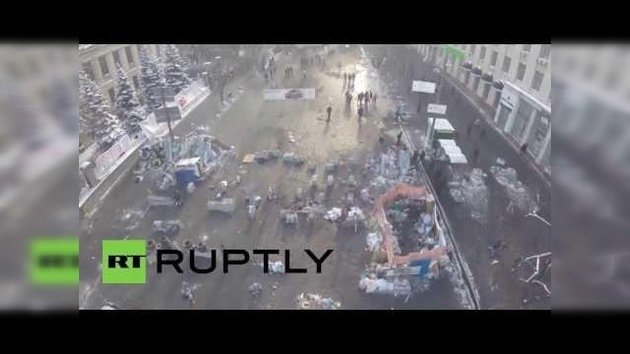 Ucrania: Las magnitud de las protestas en Kiev a vista de 'drone'