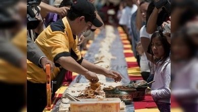 Presentan en México el taco más grande del mundo