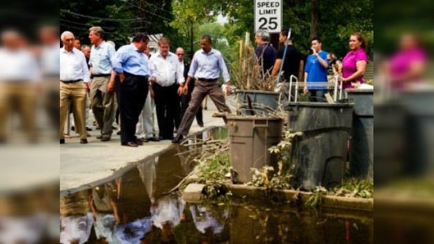 Obama visita las zonas afectadas por el huracán Irene