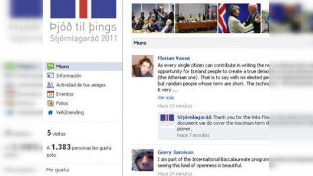 Islandeses escriben su Constitución en las redes sociales