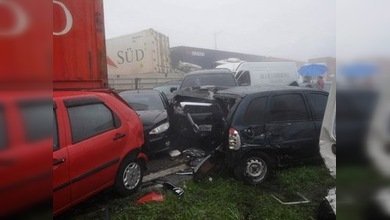 Una impresionante colisión en Brasil con más de 200 vehículos
