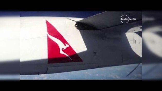 'Pasajera' de unos tres metros de largo viaja en el ala de un avión