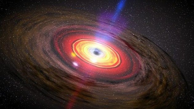 Observan unas misteriosas luces borrosas cerca de un gran agujero negro