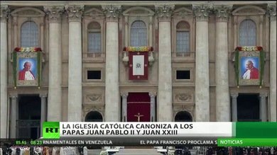 Juan XXIII y Juan Pablo II son proclamados santos por el papa Francisco