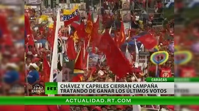 La campaña electoral en Venezuela llega a su fin con grandes concentraciones callejeras