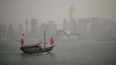 Shanghái, con el humo tóxico al cuello