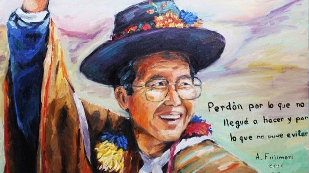 Fujimori se disculpa ante los peruanos con un autorretrato