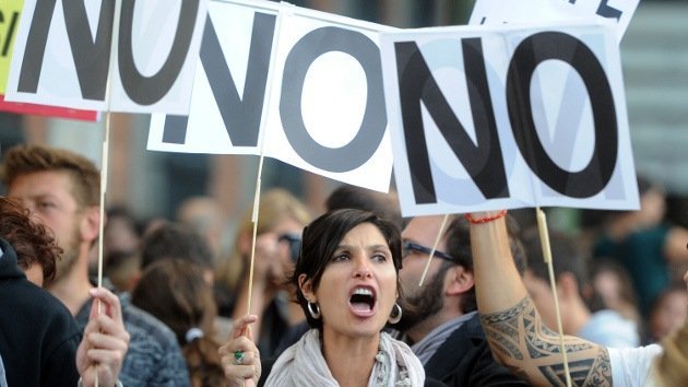 En Vivo: protestas en Madrid en torno al Congreso de los Diputados