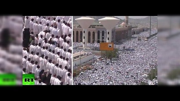 Impresionante vista aérea de peregrinaje de musulmanes a La Meca