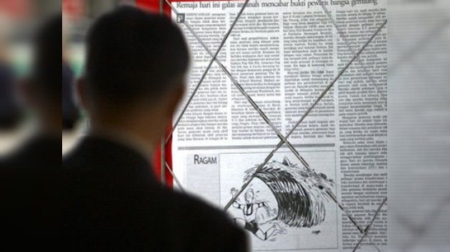 Un diario malayo pidió disculpas por una caricatura del tsunami en Japón