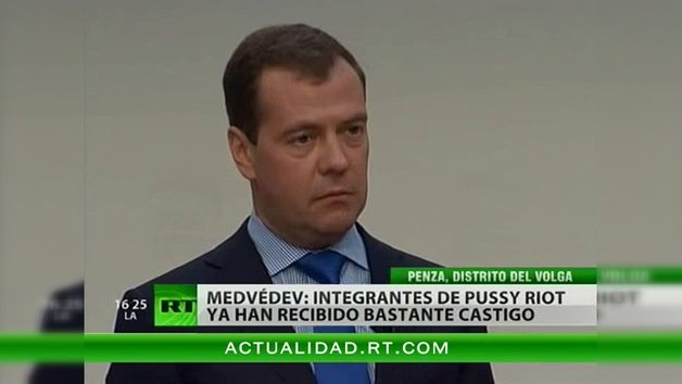 Medvédev aboga por la libertad condicional de la banda punk Pussy Riot