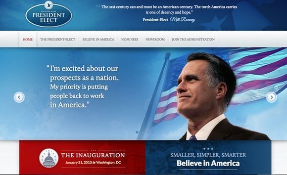 La campaña de Romney lanza por error una página web dedicada a su victoria