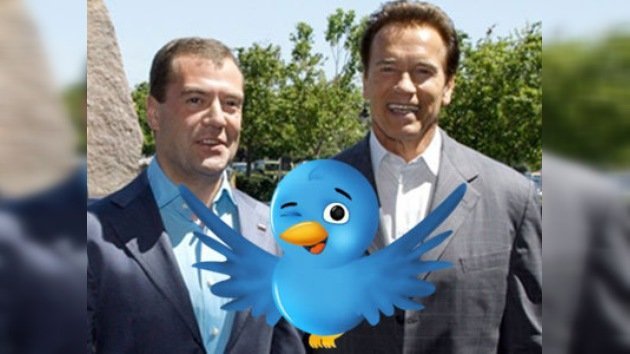 Medvédev y Schwarzenegger ya son amigos en Twitter