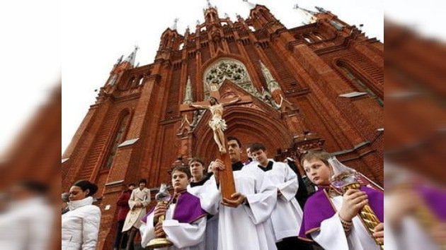 Los católicos también celebran la Pascua en Moscú