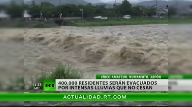 Japón, 'torturada' por las lluvias, evacua 400 000 personas