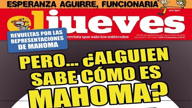 Revista satírica española juega con la imagen de Mahoma
