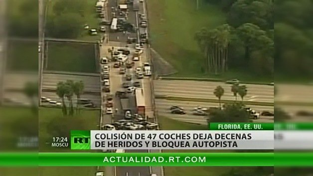 52 personas heridas en un accidente de tráfico múltiple en Florida