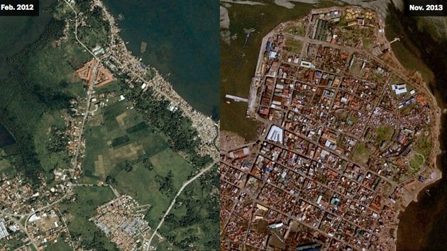 Fotos: Filipinas, antes y después del supertifón Haiyan