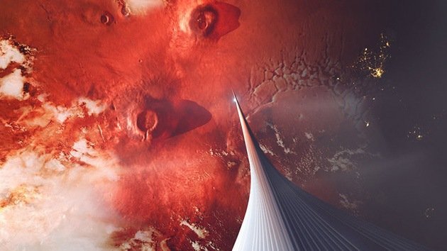 Imágenes: ¿Como podría ser en la realidad un ascensor marciano?