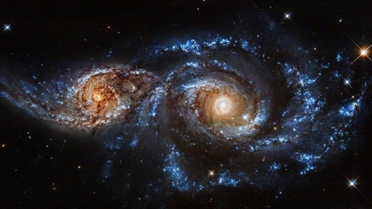Fotos, video: Impresionante choque de dos galaxias captado por la NASA
