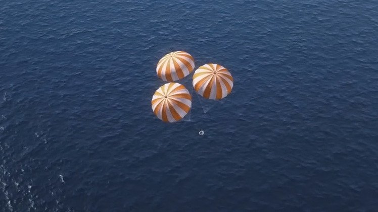 Video: El aterrizaje del Orion a vista de astronauta