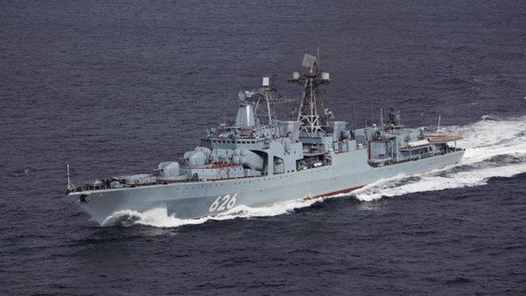 Un buque de la Armada rusa ha realizado entrenamientos en el canal de la Mancha