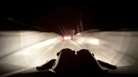 Imprudente 'rally' por la nieve