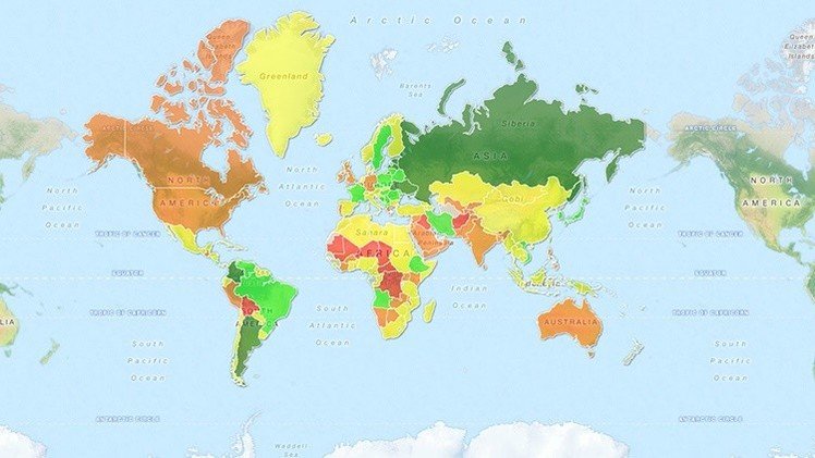 Mapa actualizado: las mujeres más atractivas del mundo