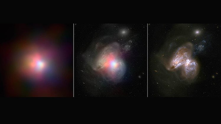 La NASA presenta una foto de una galaxia 'devorando' a otra