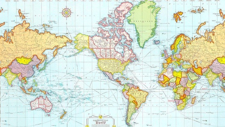 Mapas: ¿Cómo representan el mundo diferentes países?