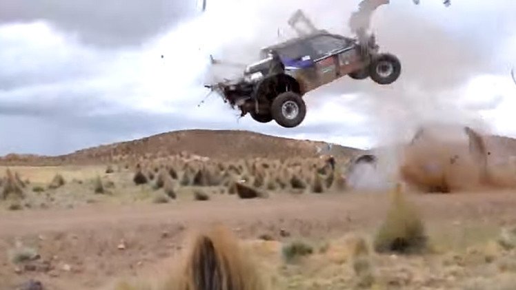 Espectacular accidente en el Dakar grabado casualmente por un aficionado