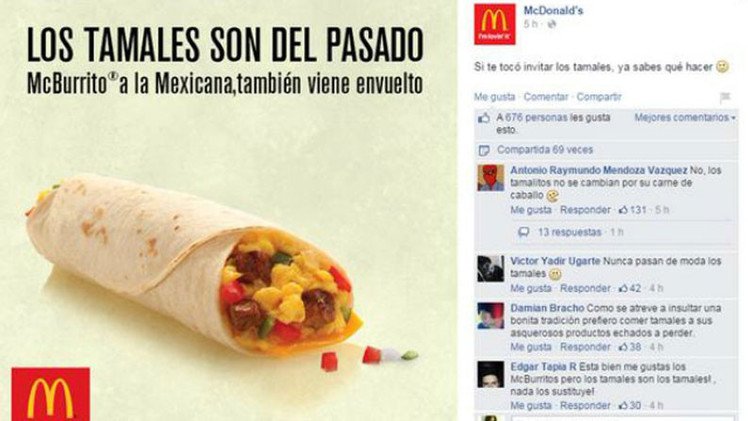 "Los tamales son del pasado": McDonald's desata la polémica en la Red 