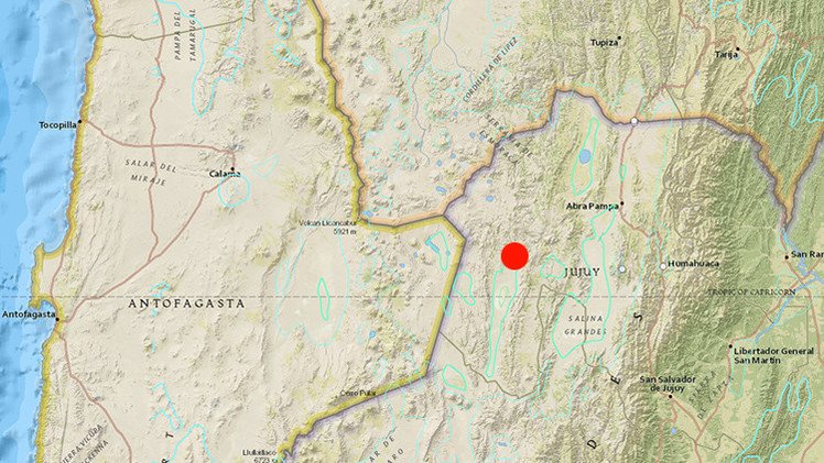 Un terremoto de magnitud 6,7 sacude Argentina, en la frontera entre Chile y Bolivia