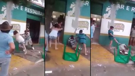 Un hombre quiso agredir a una mujer y se llevó una paliza de sus amigas