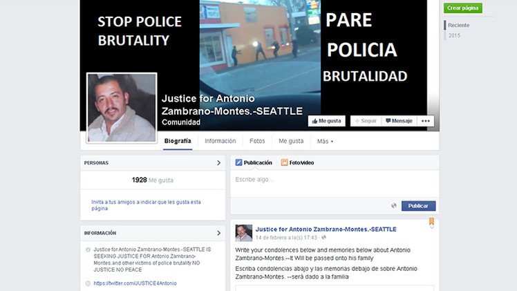 Usuarios de Facebook exigen justicia por un mexicano asesinado por policías en EE.UU.