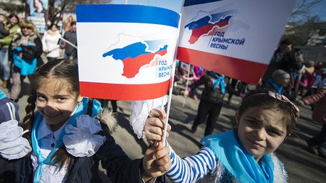 Crimea celebra el primer aniversario del referéndum sobre la reunificación con Rusia