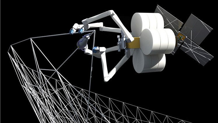 La NASA: Arañas-robot 'tejerán' grandes estructuras espaciales en órbita