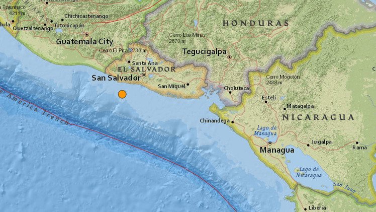 Un sismo de magnitud 5,3 se registra en El Salvador