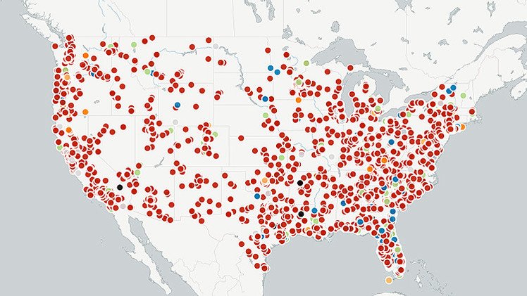 Un mapa revela el escalofriante nivel de la brutalidad policial en EE.UU.