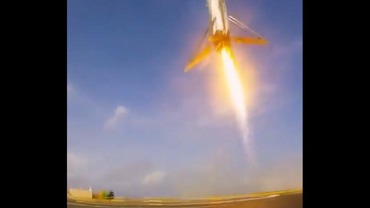 Vídeo filtrado: La aparatosa destrucción del cohete Falcon9 de la SpaceX vista de cerca