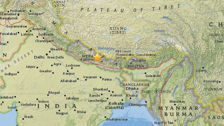 Se registra un sismo de magnitud 5,0 en Nepal