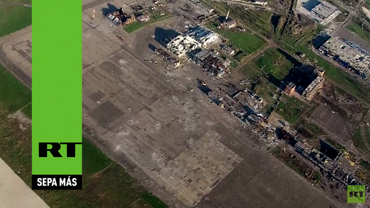Video impactante: El aeropuerto de Donetsk, foco de la guerra en Ucrania, a vista de dron