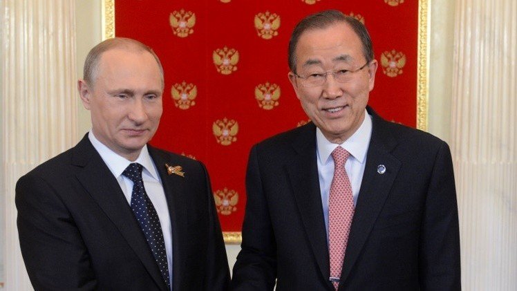 El secretario general de la ONU a Putin: "Usted se ha ganado el amor de su pueblo"