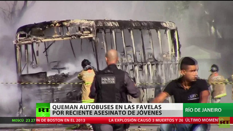 Brasil: Queman autobuses en las favelas en protesta por reciente asesinato de jóvenes